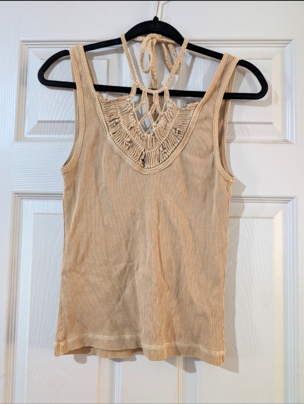 Free People Crochet Ribbed Tank